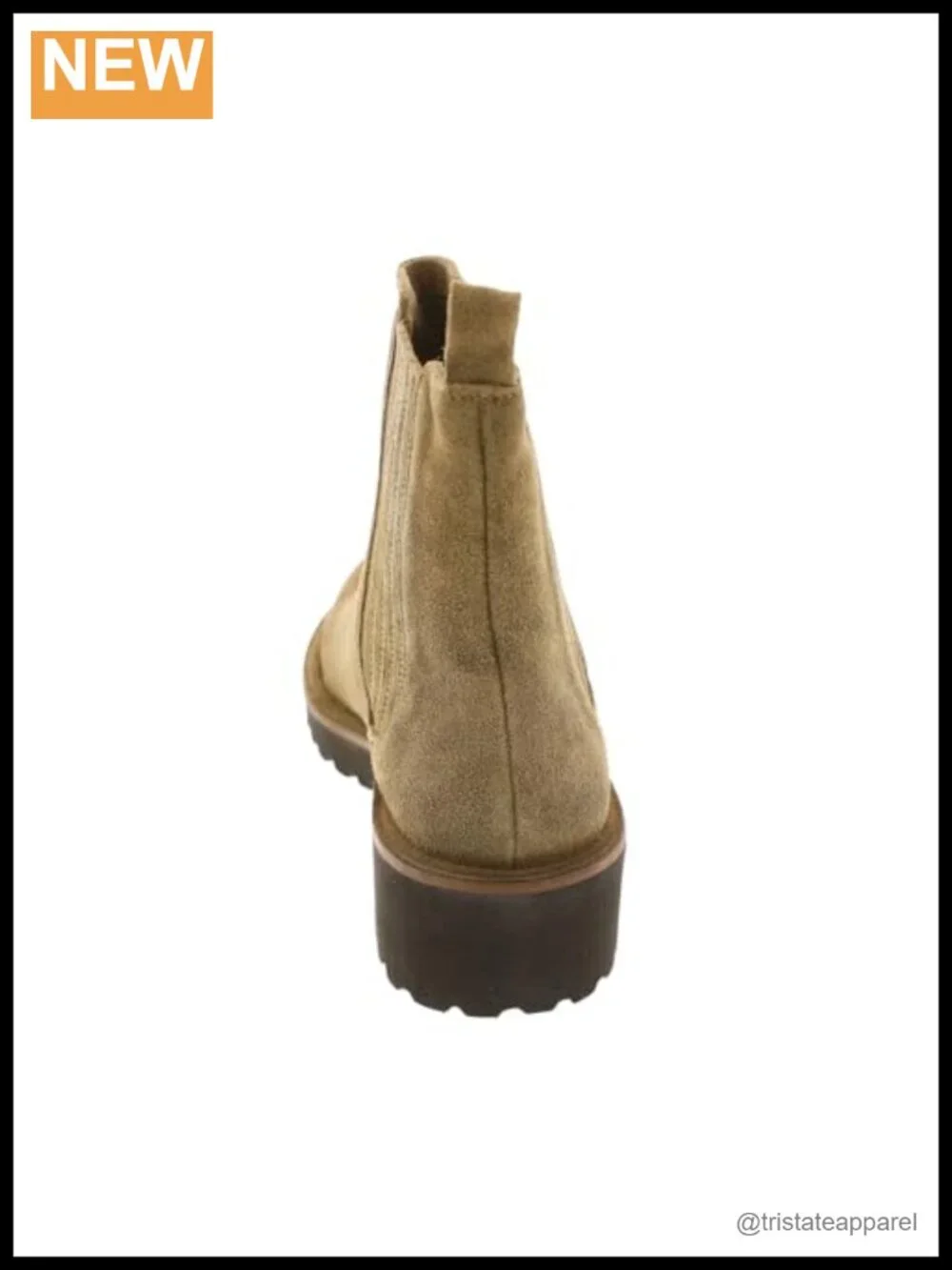 Suede Chelsea Ankle Boot Pull-On Round Toe